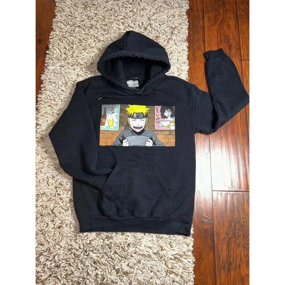 Naruto Shippuden Sweatshirt Manga Black Hoodie Anime Size S Viz Media Vintage